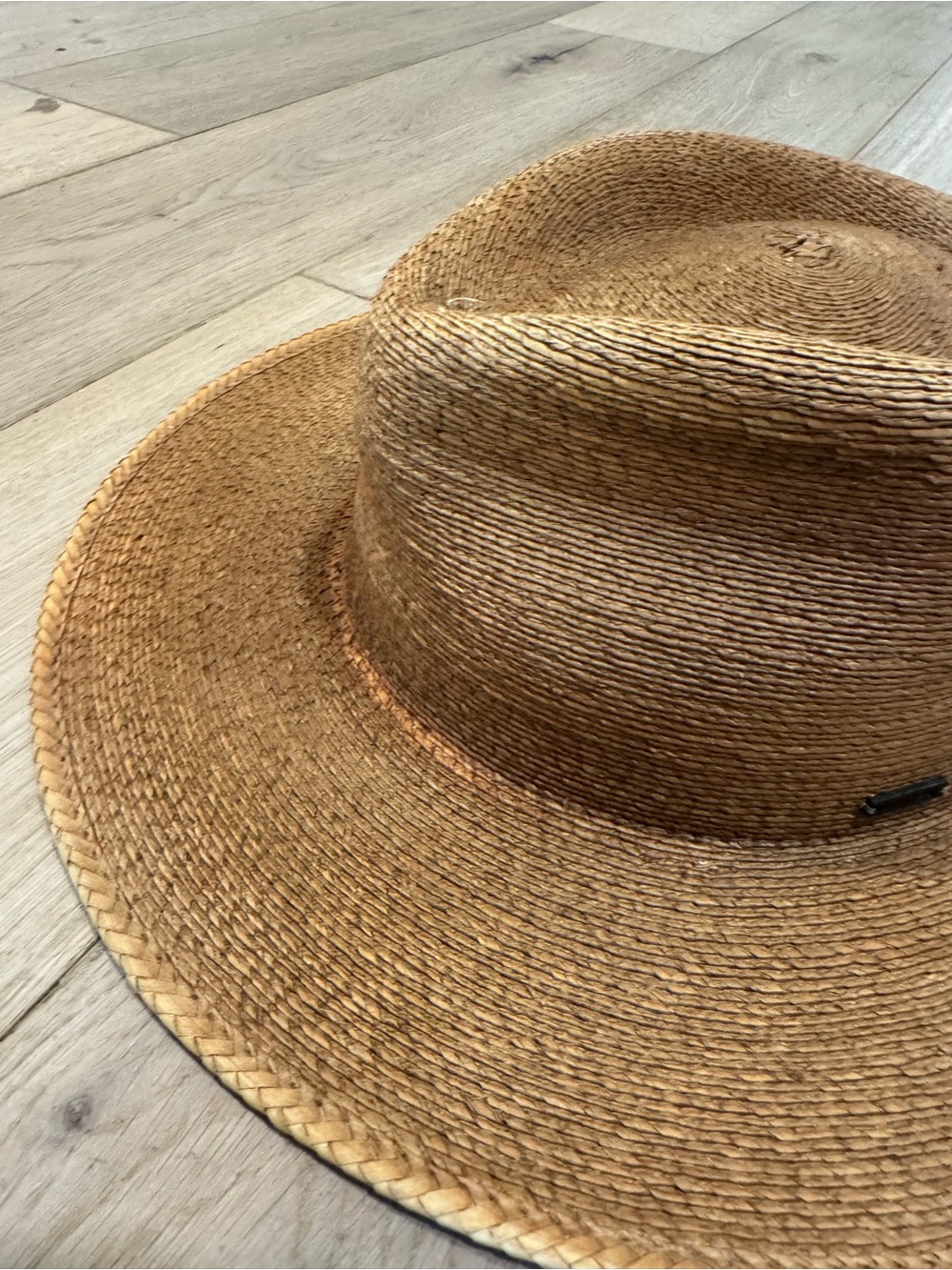 Brixton Marcos Fedora straw hat - TOFFEE - sz SMALL - Picture 3 of 9